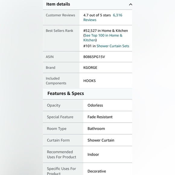 Cloth Monstera Botanical Tropical Shower Curtain - Picture 11 of 14